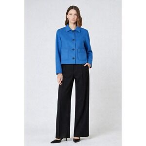 Harris Wharf London blazer size US 4 / IT 38 cropped azure wool‎